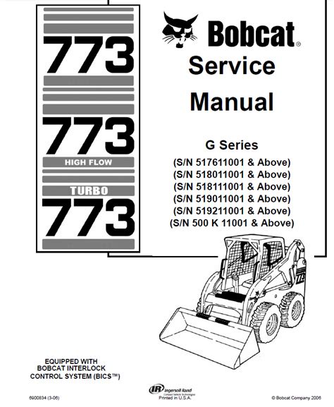 773 bobcat skid steer repair manual|bobcat 773 spec sheet.